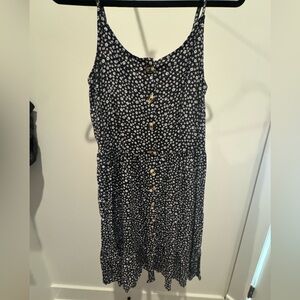 Japna Black and White Sleeveless Midi Sundress